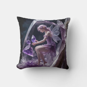 Coussin Fée des Cristaux d'Améthyste Guérisseurs