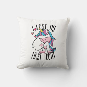 Coussin Fée des Dents Drôle - Licorne Mignonne J'ai Perdu