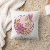Coussin Fée d'Imaginaire mignonne sur la lune (Couverture)