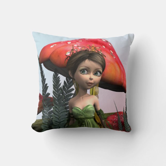 Coussin Fée en forêt (Recto)