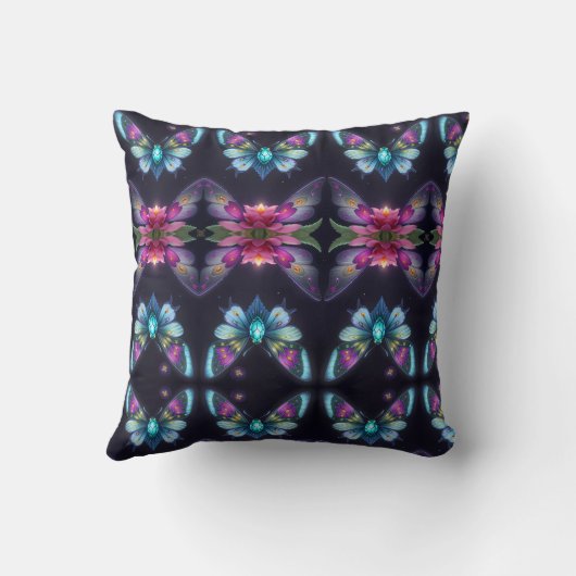 Coussin Fée mystique au clair de lune dans un jardin encha (Verso)