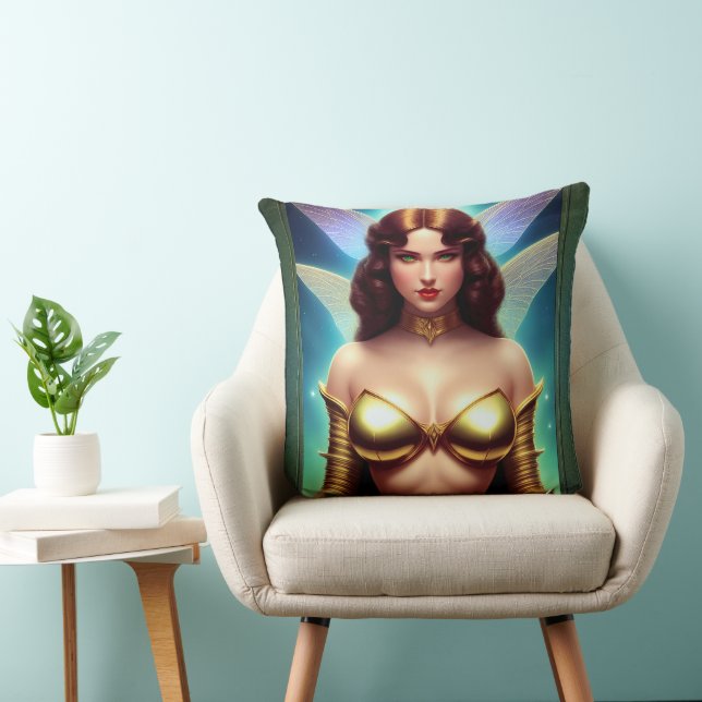 Coussin Fée spatiale de l'âge d'or par Xzendor7 (Chaise)