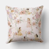 Coussin Fées d'aquarelle de Whimsal Fleur sauvage Pré (Verso)