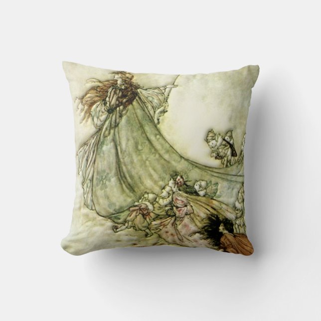 Coussin Fées loin - Arthur Rackham (Recto)