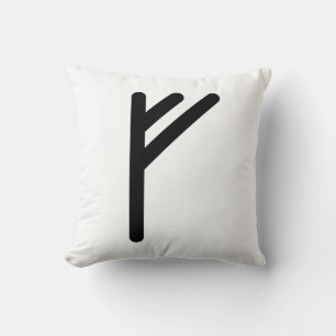 Coussin FEHU Rune nordique (Richesse, Prospérité, Abondanc