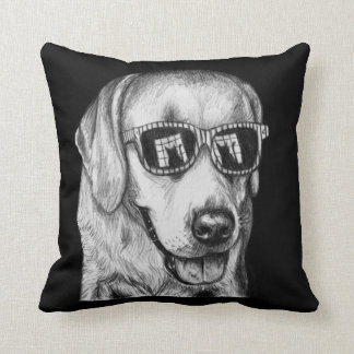 Coussin félin d'art de chien de fascination