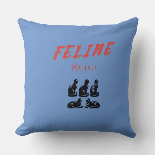 Coussin "Feline Majestic". (Recto)