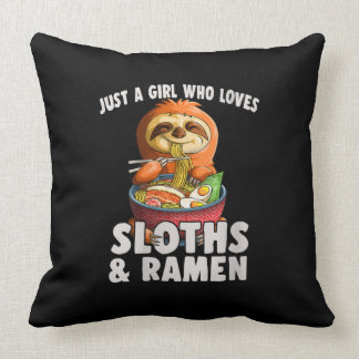 Coussin Femens Just a Girl Who Loth and Ramen Kawai