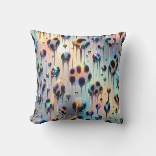 Coussin Féminin imprimé léopard opale Posh (Recto)
