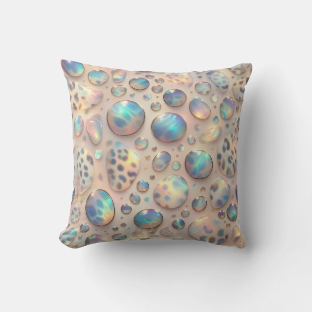 Coussin Féminin imprimé léopard opale Posh (Recto)