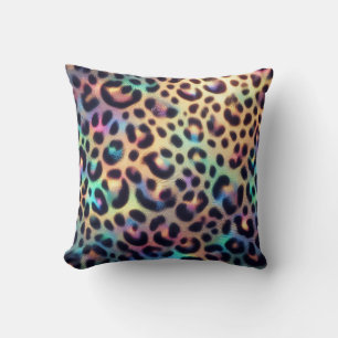 Coussin Féminin imprimé léopard opale Posh