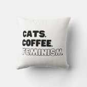 Coussin Féminisme du café des chats (Verso)