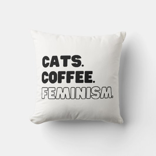 Coussin Féminisme du café des chats (Recto)