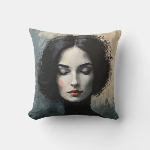 Coussin Femme à l'essence voilée Portrait