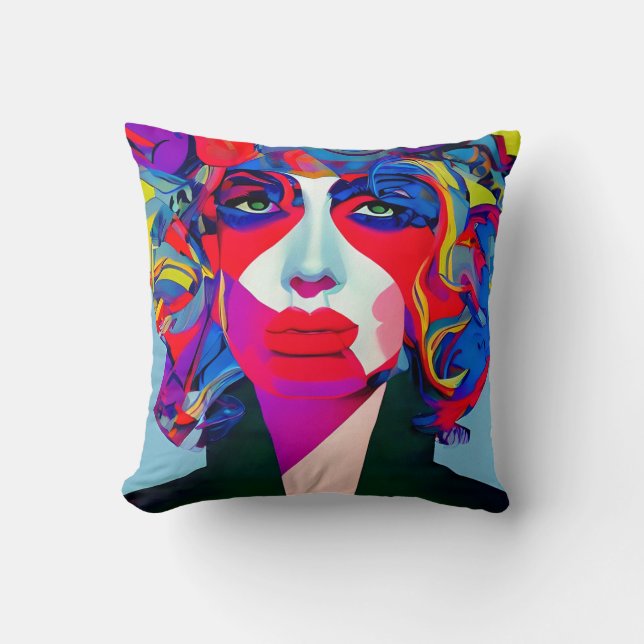 Coussin Femme Abstraite (Recto)