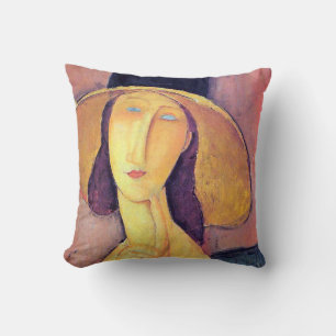 Coussin Femme avec grand Casquette, Modigliani