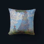 Coussin Femme avec Parasol, Monet<br><div class="desc">Oscar-Claude Monet (14 novembre 1840 - 5 décembre 1926) était un peintre français, un fondateur de la peinture impressionniste française et le praticien le plus constant et le plus prolifique de la philosophie du mouvement d'exprimer ses perceptions avant la nature, surtout en ce qui concerne la peinture en plein air...</div>