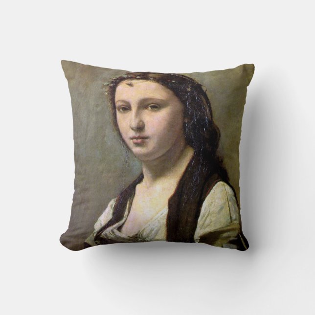 Coussin Femme avec perle, Camille Corot, 1868-1870 (Recto)