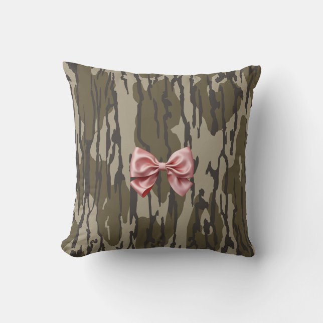 Coussin Femme Bottomland Camo Cute Rose Ribbon Bow (Recto)