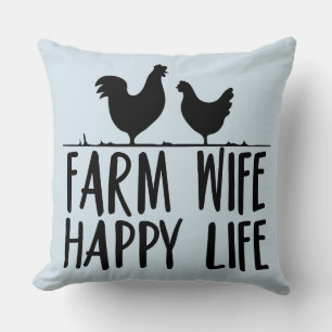 Coussin Femme de ferme Happy Life Design