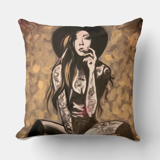 Coussin femme de rêve en or (Recto)