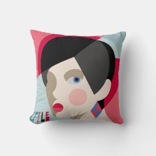 Coussin Femme design branchée. Style moderniste femme h