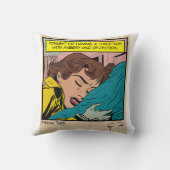Coussin Femme en pleurs Bande dessinée Rétro Romance Vinta (Verso)