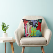 Coussin Femme et papillons Art Abstrait (Chaise)
