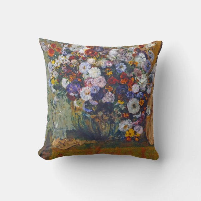 Coussin Femme et vase de fleurs, Edgar Degas (Recto)