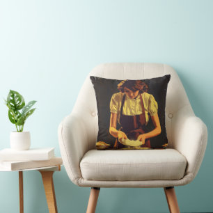 Coussin Femme fait cuire Vintage