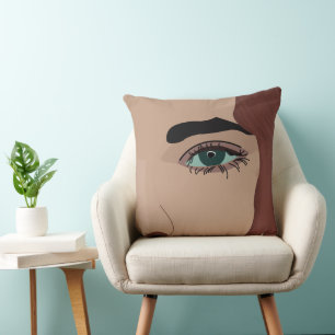 Coussin Femme Fille Visage Oeil
