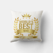 Coussin Femme la meilleure du monde Or Amusement (Verso)