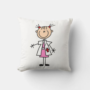 Coussin Femme Médecin Bâtonnet Figure