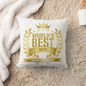 Coussin Femme Parfaite du Monde Or Amusement (Couverture)