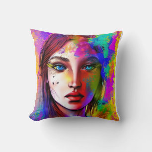 Coussin Femme puissante urbaine