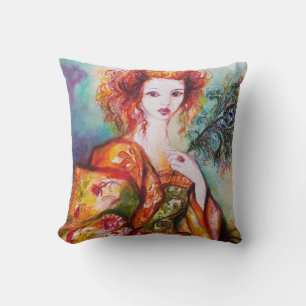 COUSSIN FEMME ROMANTIQUE AVEC PÂTE DE PEACOCK ÉCLANTE