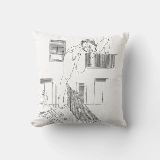 Coussin Femme sur le sentier de la guerre (Recto)