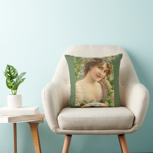 Coussin Femme victorienne en détresse dans le jardin (Chaise)