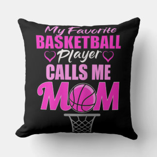 Coussin Femmes Mon Joueur De Basket Favori M'Appelle Maman