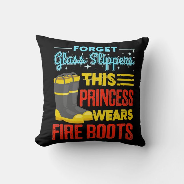 Coussin Femmes Pompiers Cette Princesse Porte Des Bottes D (Recto)
