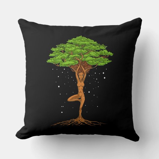 Coussin Femmes Yoga Arbre De Vie (Recto)