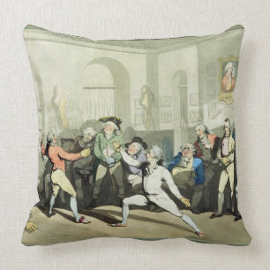 Coussin Fencing Academy de M.H Angelo, gravée par Charles