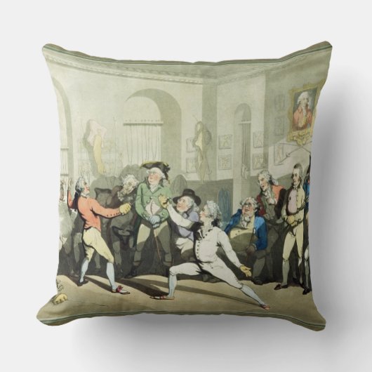 Coussin Fencing Academy de M.H Angelo, gravée par Charles (Recto)