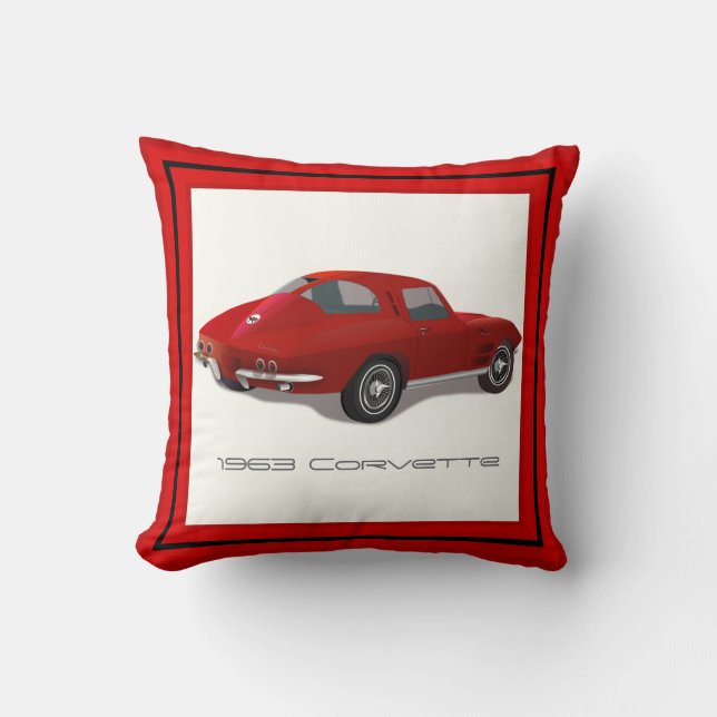 Coussin Fenêtre 1963 fendue de pastenague de Corvette (Recto)