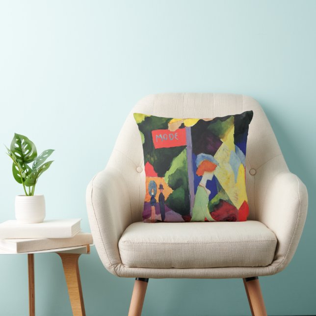 Coussin Fenêtre à la mode par August Macke, Fauvisme vinta (Chaise)