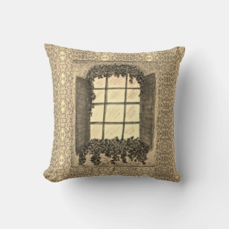 Coussin Fenêtre avec éclats SEPIA