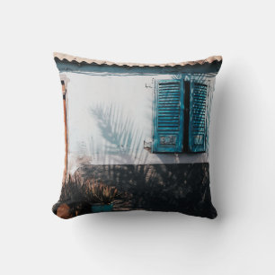 COUSSIN FENÊTRES OUVERTES BLEUES