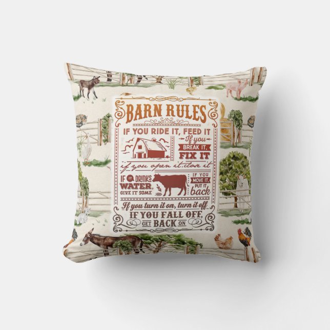 Coussin Ferme Barn Rules (Recto)