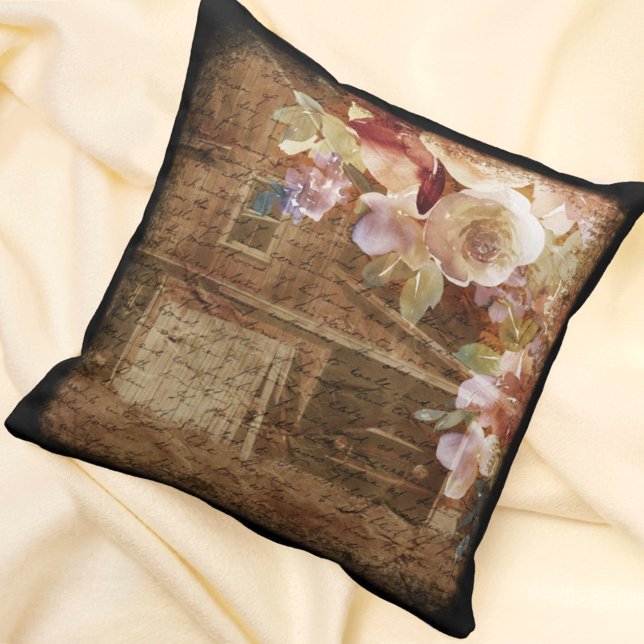Coussin Ferme Florale Grange Rustique (Créateur téléchargé)