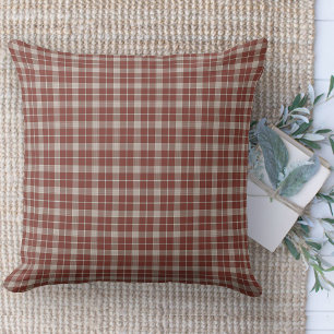 Coussin Ferme Moderne Canapé Rouge Et Blanc Plaid